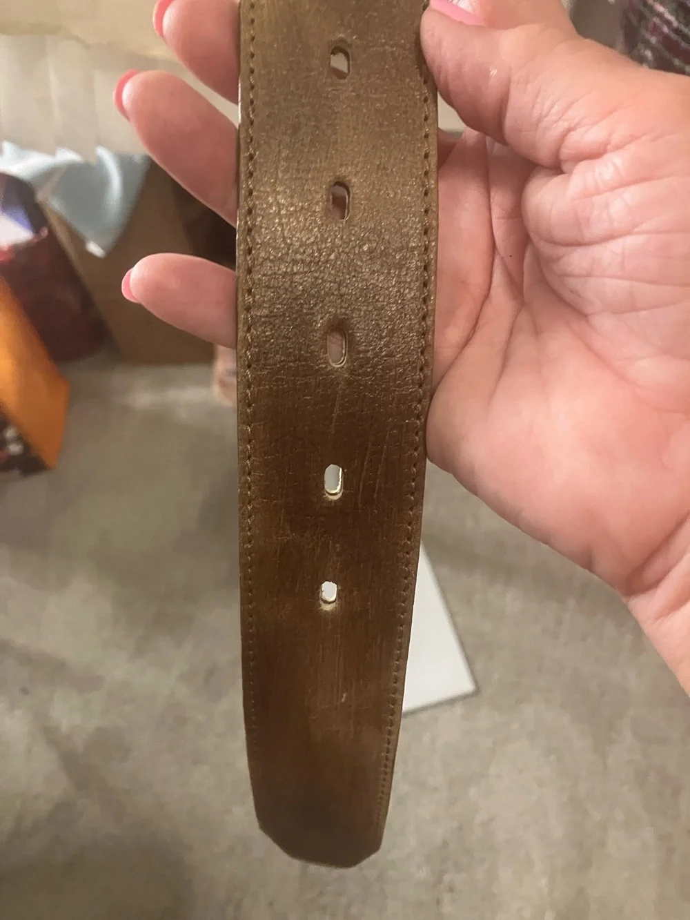 Women's Snake-Print Reversible Brown Waist Belt
